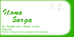 ilona sarga business card