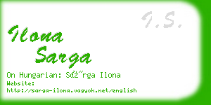 ilona sarga business card